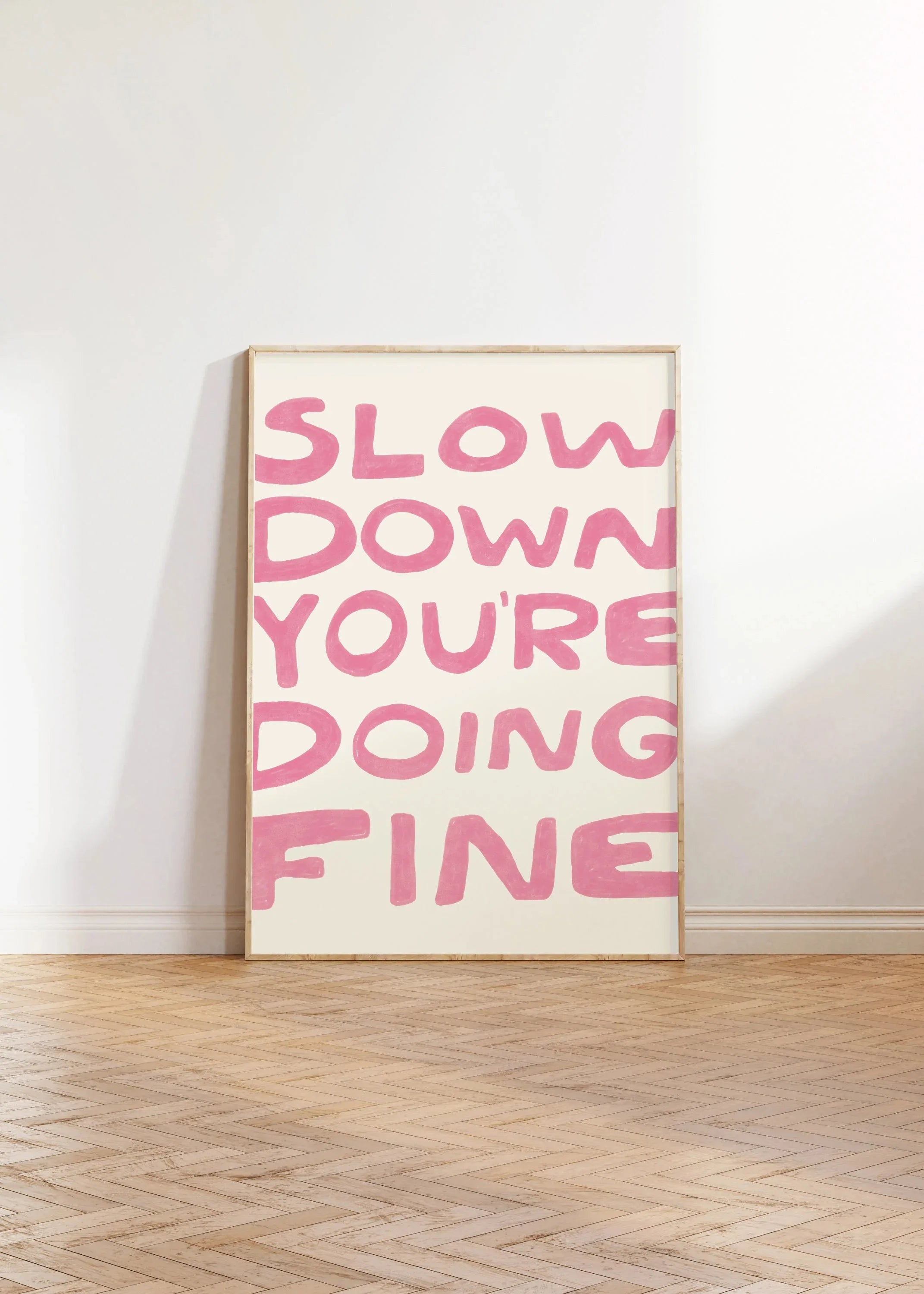 Slow Down You're Doing Great Inspirational Canvas Poster Daily Reminder Wall Art Prints for Modern Living Room Home Decor Gifts
