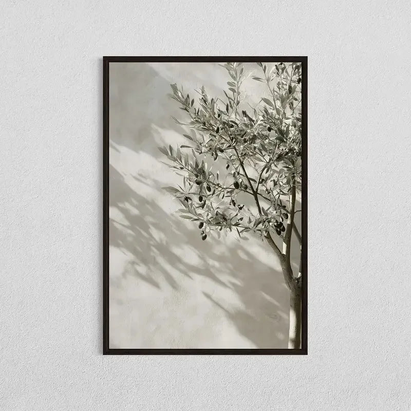 Mediterranean Olive Tree Canvas Art Print Botanical Antique Wall Art Poster for Modern Living Room Bedroom Kitchen Home Decor