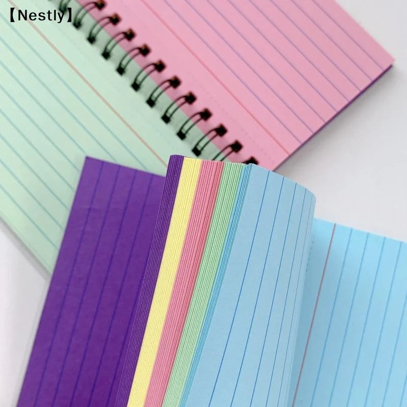 50 Sheets Colour Tearable Mini Note Book Portable Line Notebook Memo Pad Office Supplies Student Stationery〔Nest〕