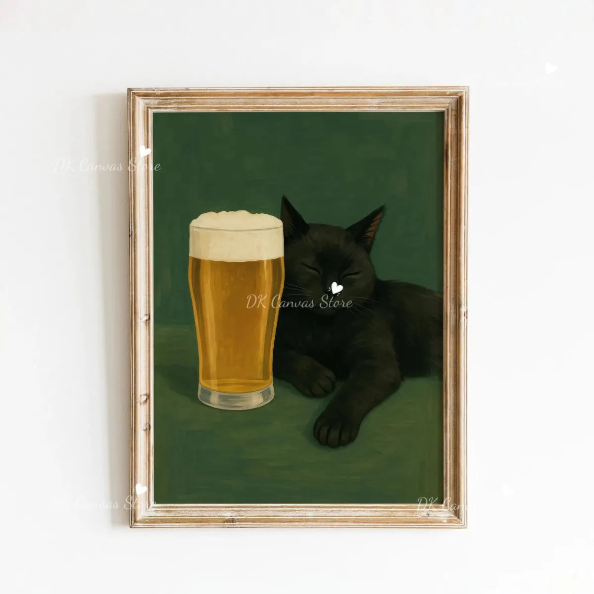 Whimsical Black Cat Eating Canvas Print Poster Vintage Funny Animal Art Prints Kitchen Living Room Wall Art Home Decor Poster