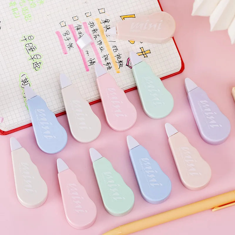 6Pcs/set Cute Macaron Color Correction Tape,Instant Corrections White Correction Tape for School, Office, Crafting Supplies