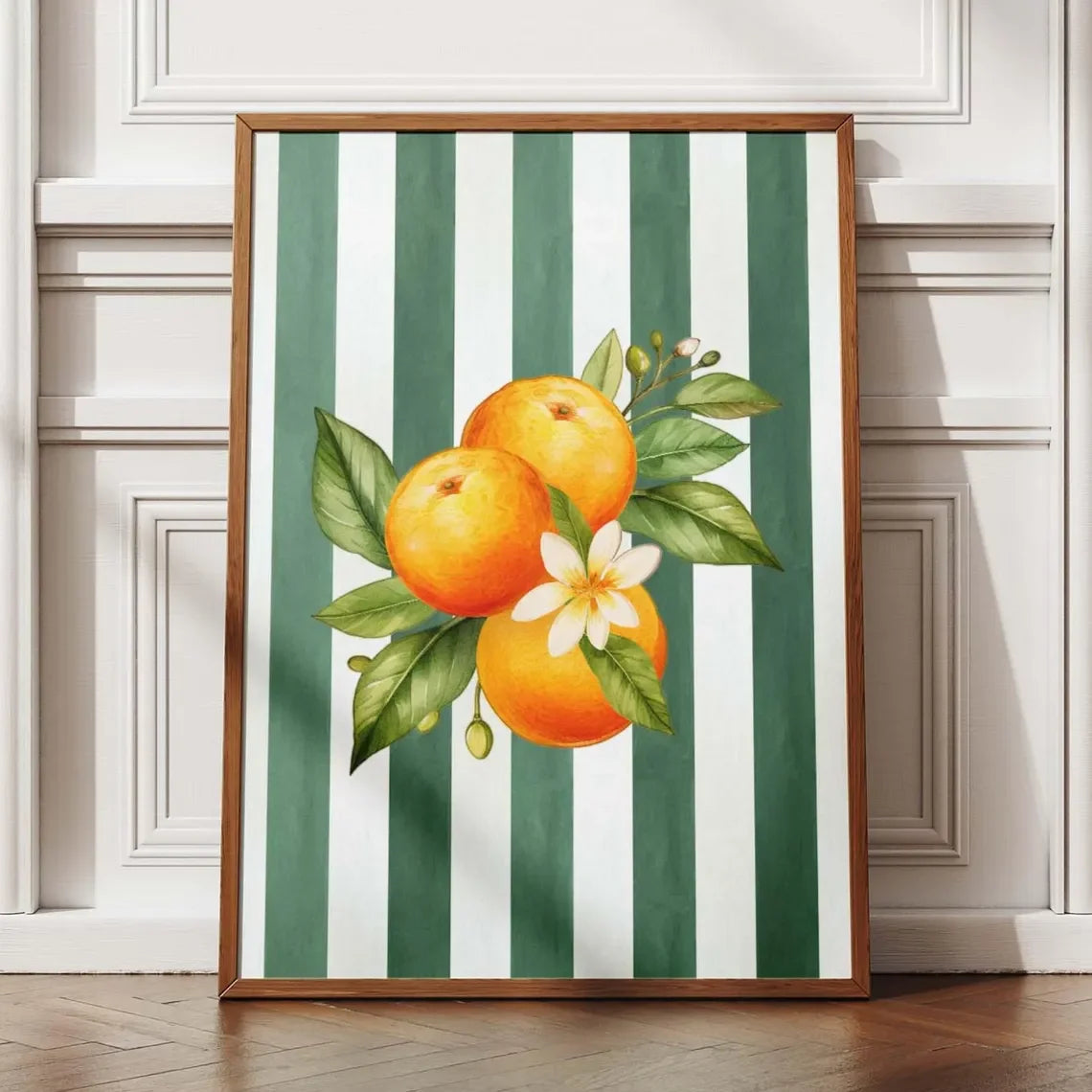 Orange Wall Decor, Orange Fruit Poster, Farmhouse Kitchen Art Painting, Kitchen Prints, Trendy Food Art, Retro Kitchen Art, Fruit