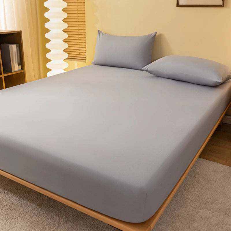 1 piece of solid color matte bed sheet, solid color bed cover for bedroom, bedding (excluding pillowcases)