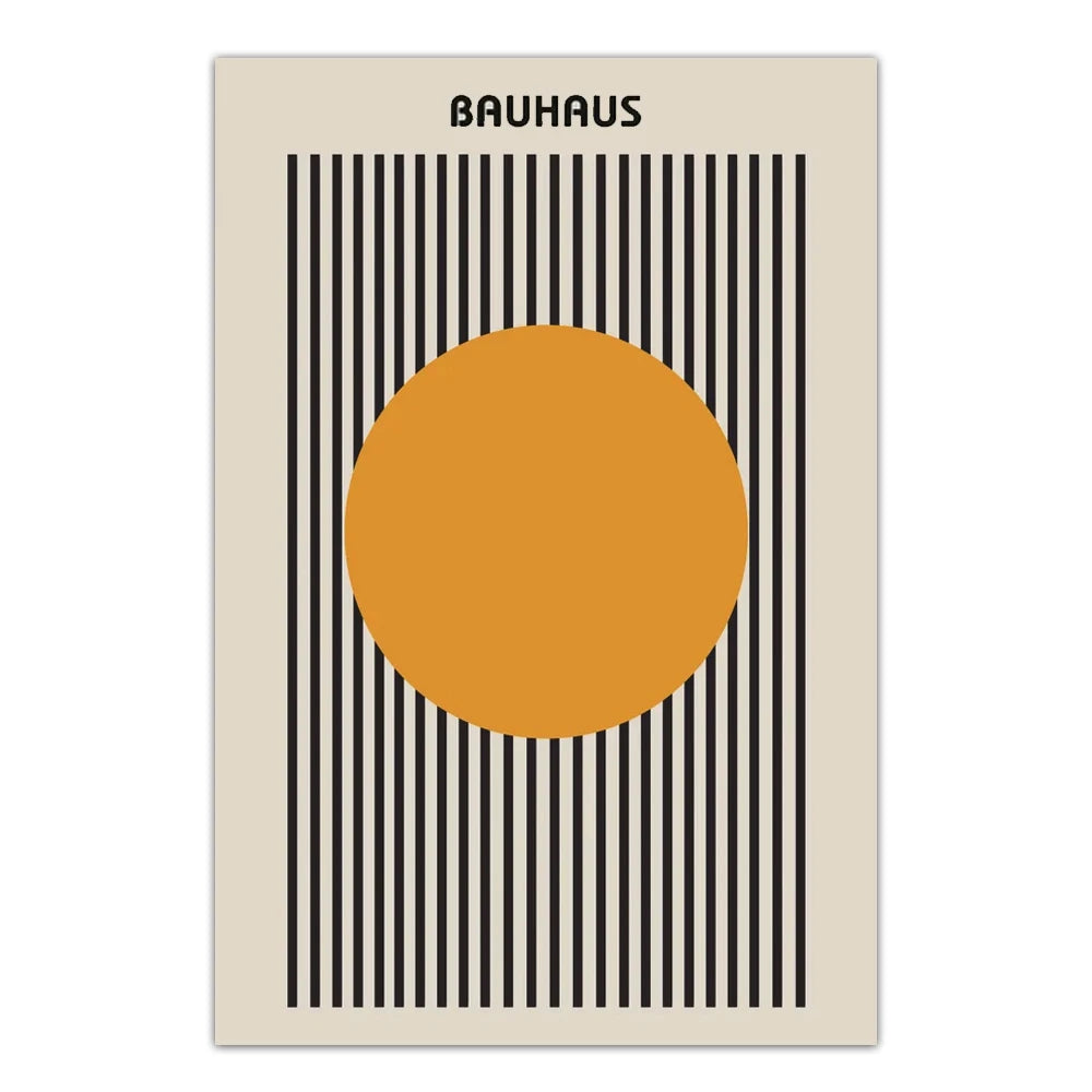 Bauhaus Style Minimalist Geometric Wall Art Prints Modern Black Line Canvas Painting Home Living Room Decoration Unframed