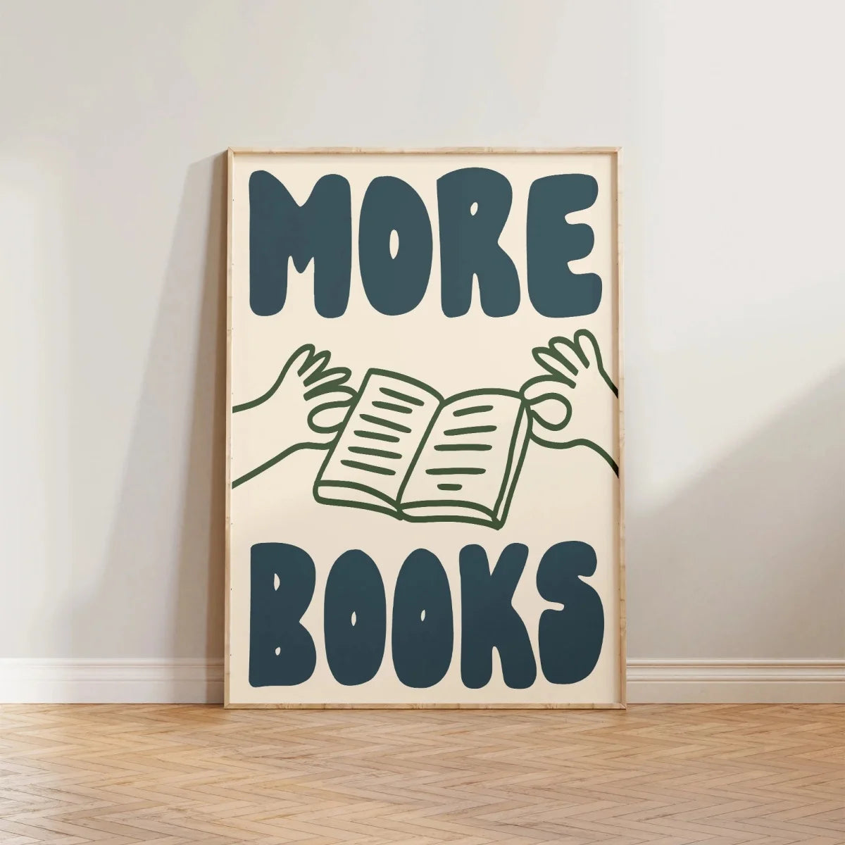 Interesting Sign More Books Abstract Canvas Print Poster Hand Drawn Illustration Art Prints Wall Living Room Art Home Decor