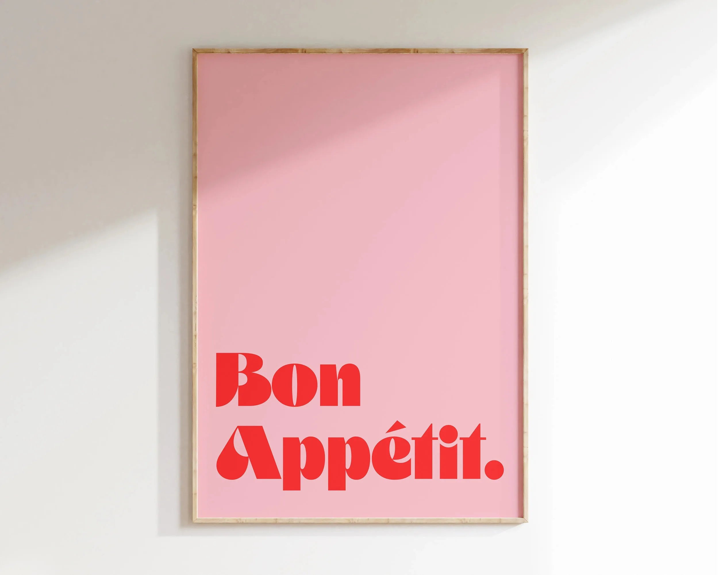 Bon Appetit Yellow White Striped Kitchen Print Mid-century French Quotation Wall Art Posters for Modern Living Rooms Home Decor