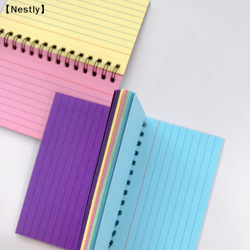 50 Sheets Colour Tearable Mini Note Book Portable Line Notebook Memo Pad Office Supplies Student Stationery〔Nest〕