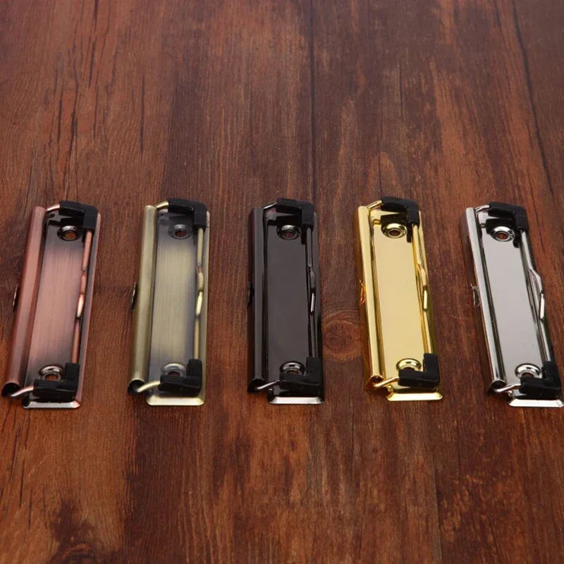 2PCS Metal Clipboard Clip File Folder Clips Binder Clips with Screws Paper Storage Organizer School Supplies Office Stationary