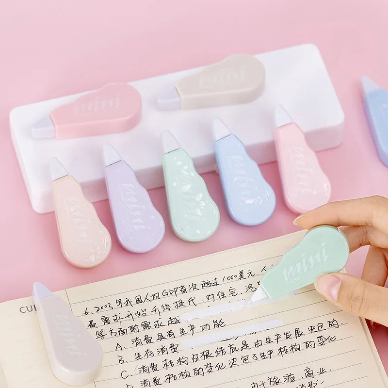 6Pcs/set Cute Macaron Color Correction Tape,Instant Corrections White Correction Tape for School, Office, Crafting Supplies