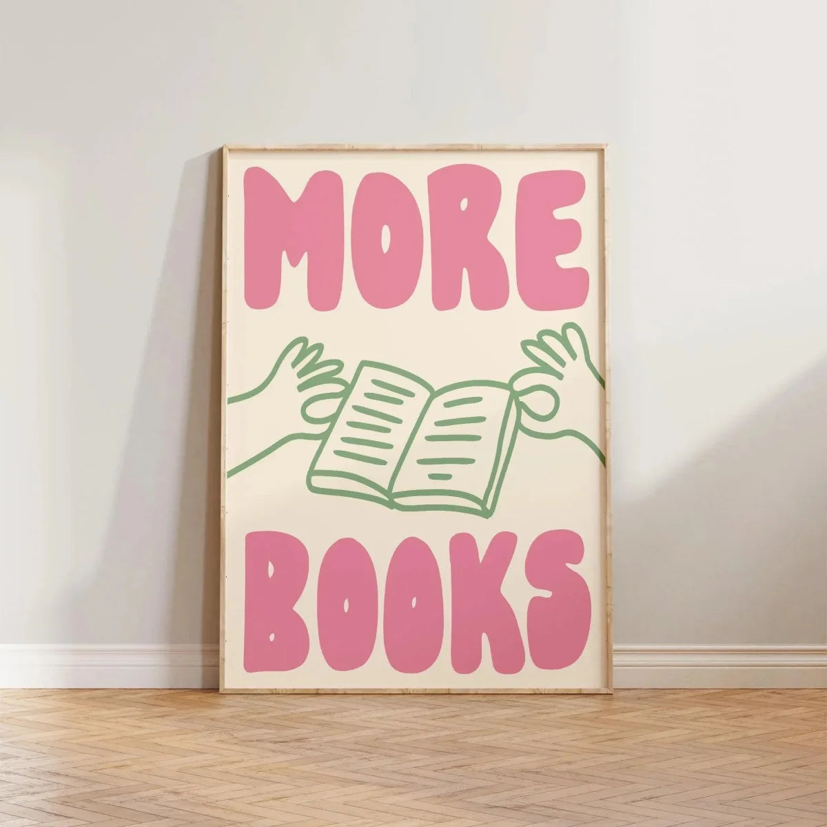 Interesting Sign More Books Abstract Canvas Print Poster Hand Drawn Illustration Art Prints Wall Living Room Art Home Decor