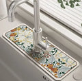 VIKAMA Cartoon Cute Faucet Mat Kitchen Super Absorbent Mat Coffee Machine Drain Mat Drying Mat Quick-Drying Bathroom Drain Mat
