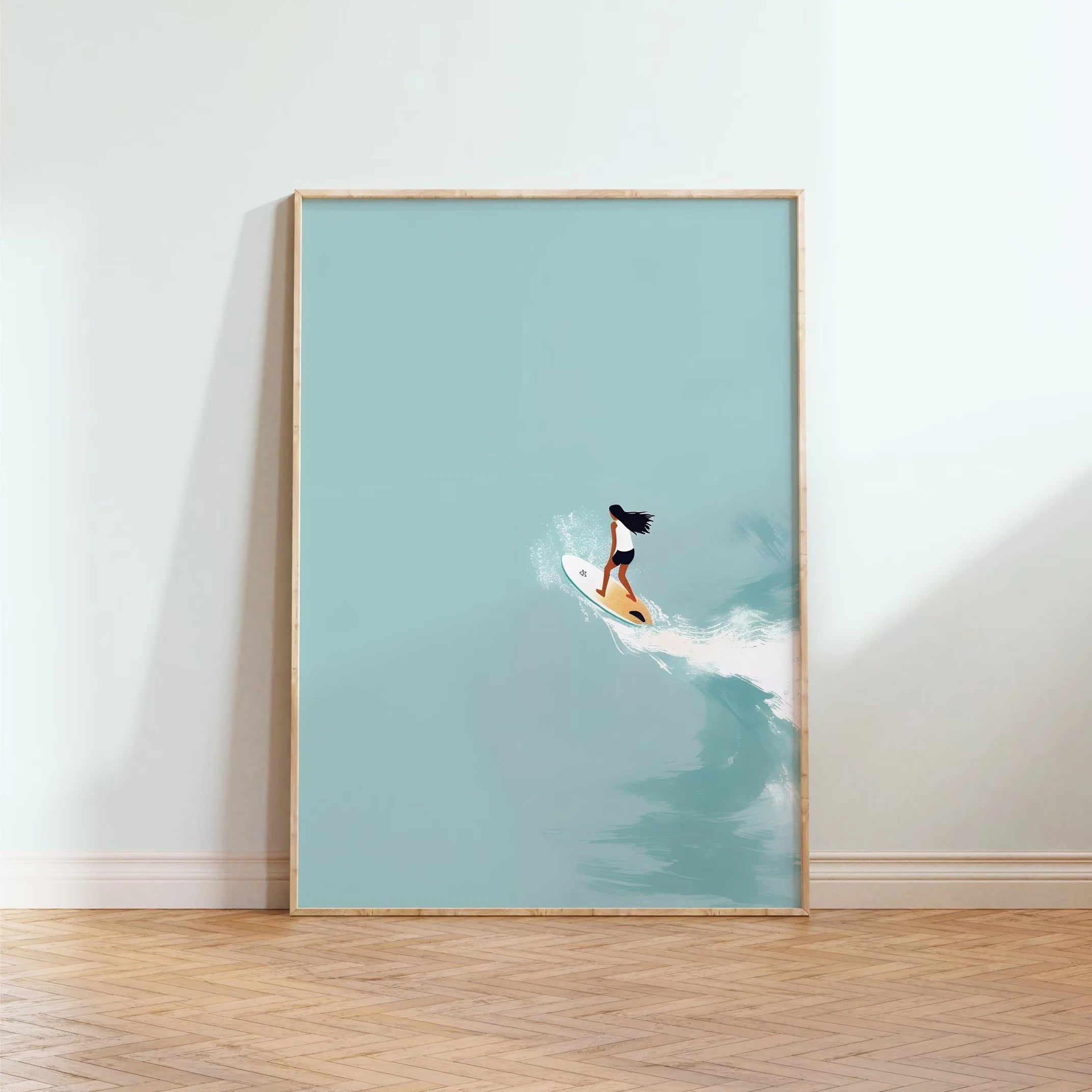 Nordic Summer Girl Swimming Pool Party Beach Ocean Boat Wall Art Print Poster Canvas Painting Picture Living Room & Home Decor