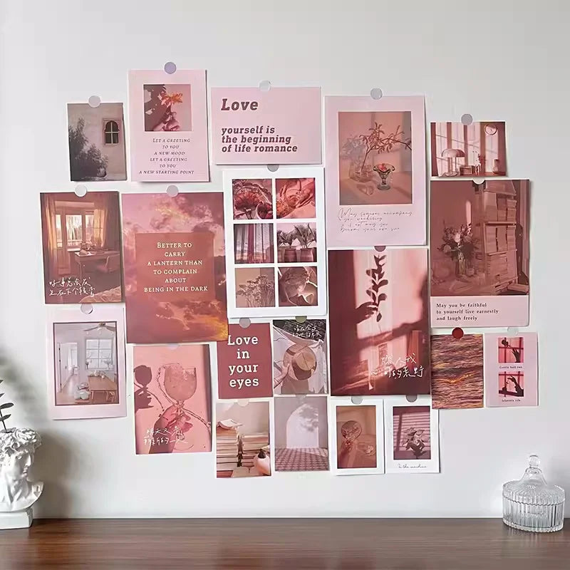20PCS,Nordic Theme Wall Collage Kit Aesthetic Picures Room Decoration,Gift Postcards Set, Nordic Wall Art Poster For Teen Girls
