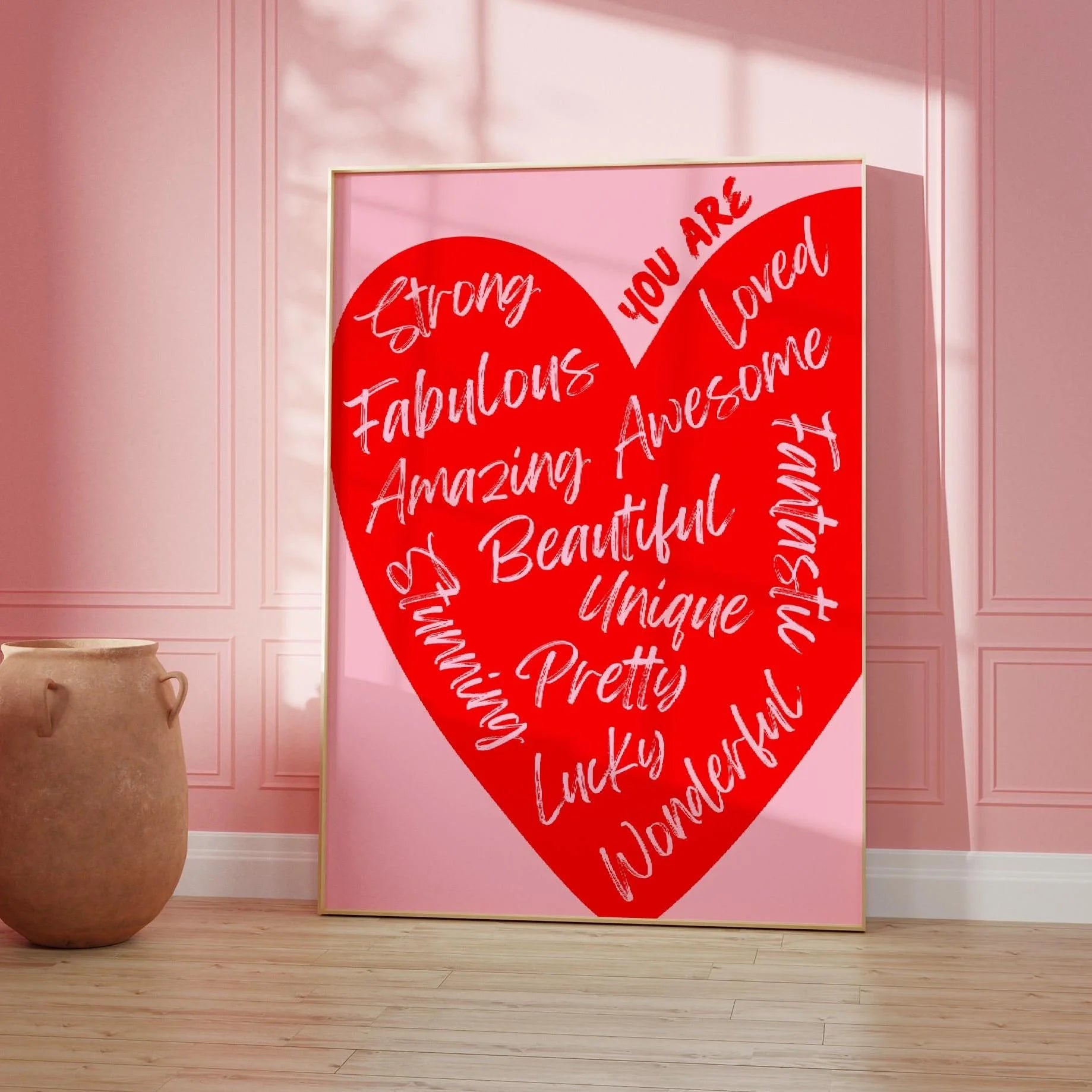 You Are Amazing Pink Canvas Prints What Is The Best Offer That Can Happen Wall Art Posters for Modern Living Room Home Decor