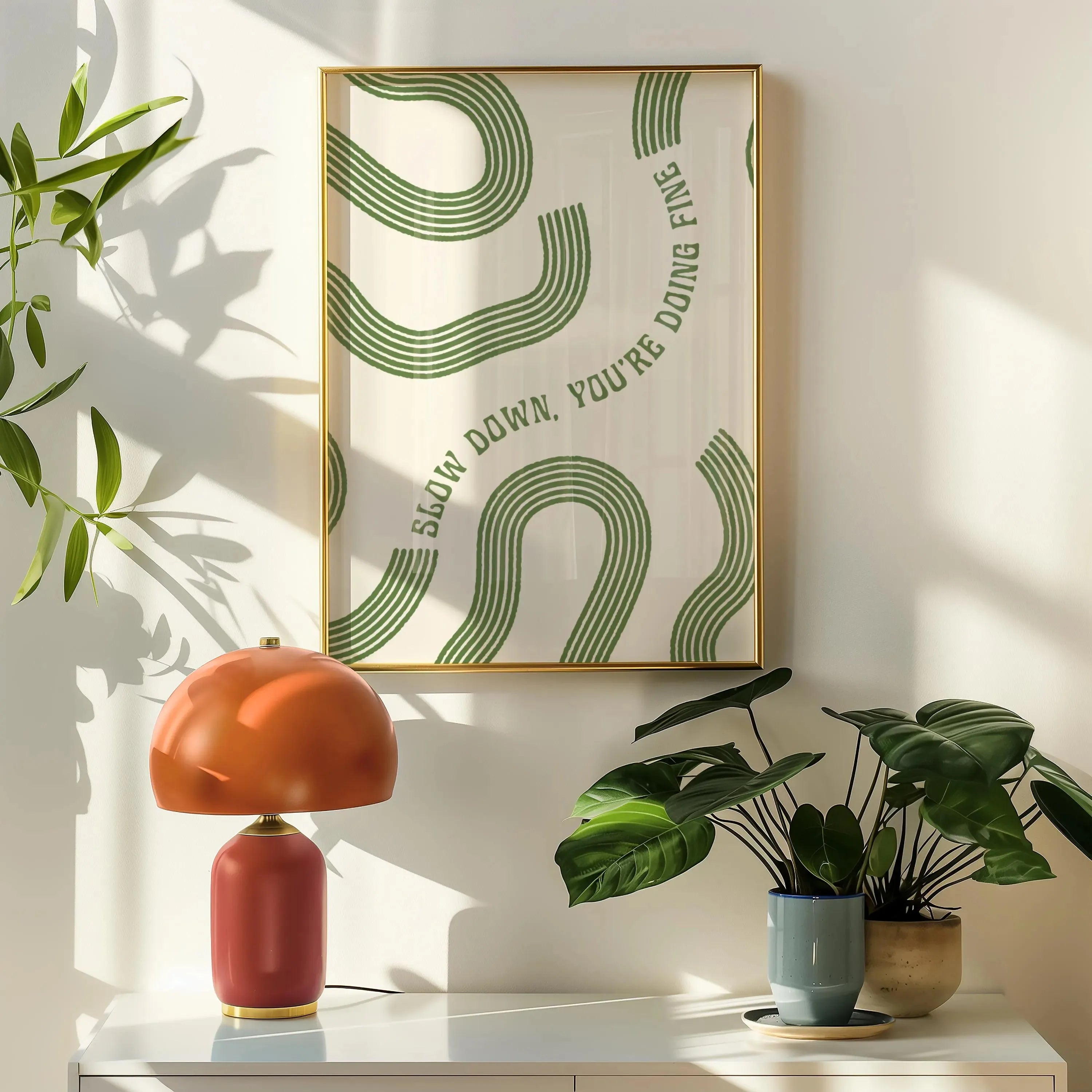 Slow Down You're Doing Great Inspirational Canvas Poster Daily Reminder Wall Art Prints for Modern Living Room Home Decor Gifts