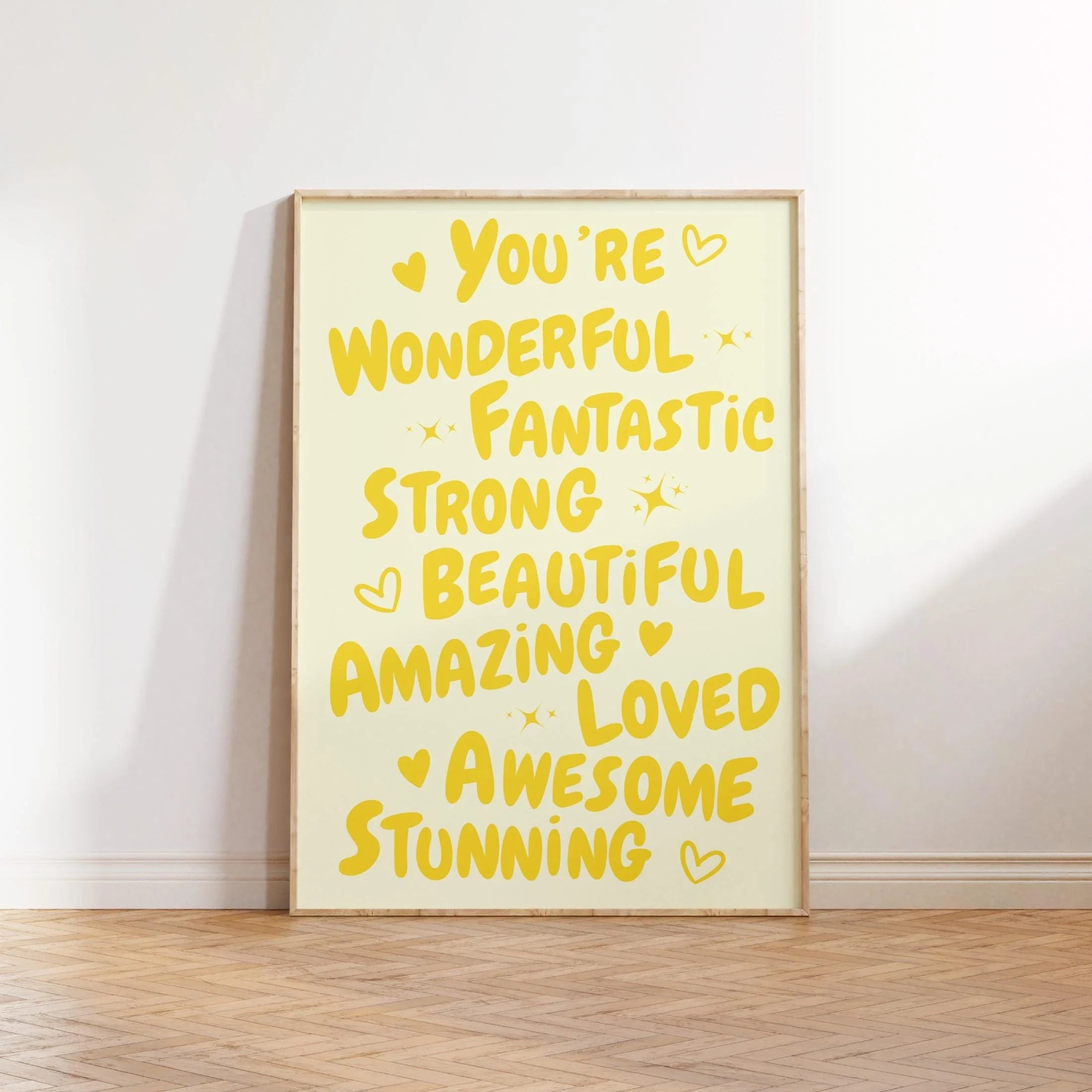 You Are Amazing Pink Canvas Prints What Is The Best Offer That Can Happen Wall Art Posters for Modern Living Room Home Decor