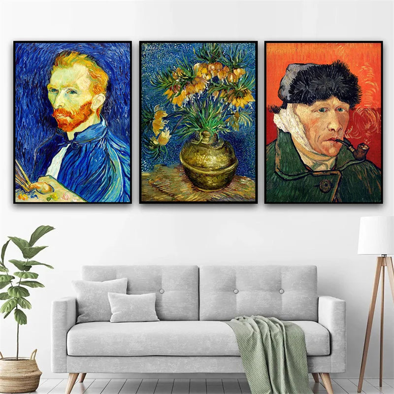 Vincent Van Gogh Collection Paintings Canvas Prints Posters Impressionism Artworks Wall Art Pictures for Home Living Room Decor