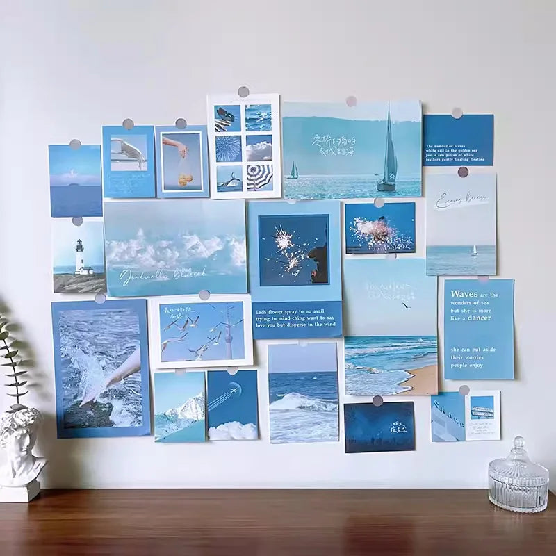 20PCS,Nordic Theme Wall Collage Kit Aesthetic Picures Room Decoration,Gift Postcards Set, Nordic Wall Art Poster For Teen Girls