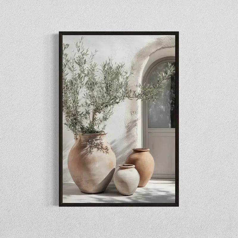 Mediterranean Olive Tree Canvas Art Print Botanical Antique Wall Art Poster for Modern Living Room Bedroom Kitchen Home Decor