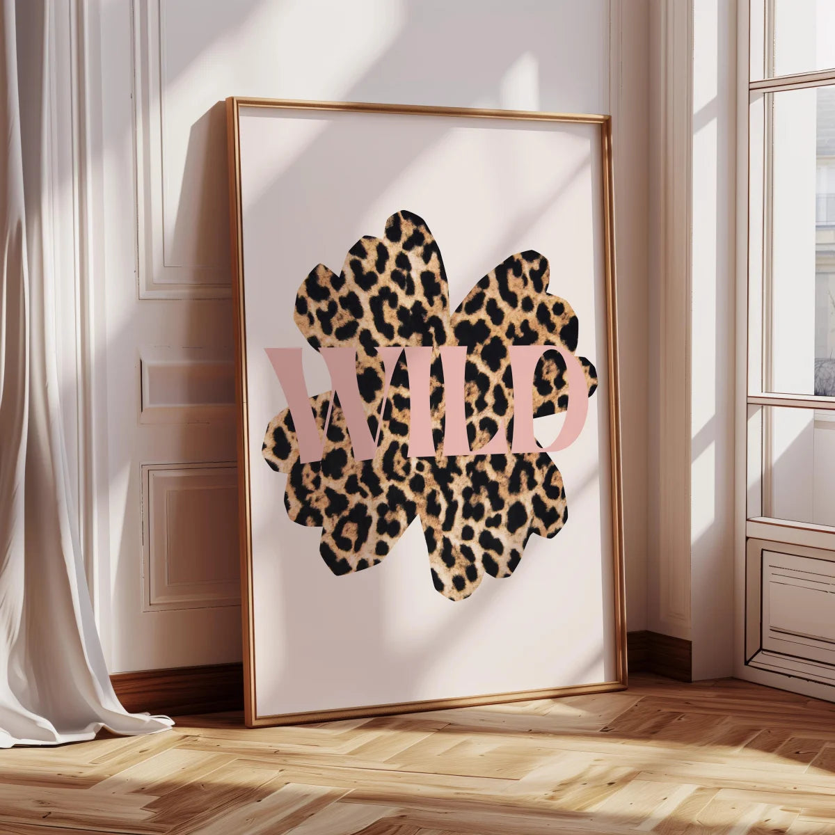 1/3pcs Funky Y2K Leopard Hibiscus Flower Pink Cheetah Canvas Print Poster Vintage Hawaiian Aloha Animal Art Prints Home Decor