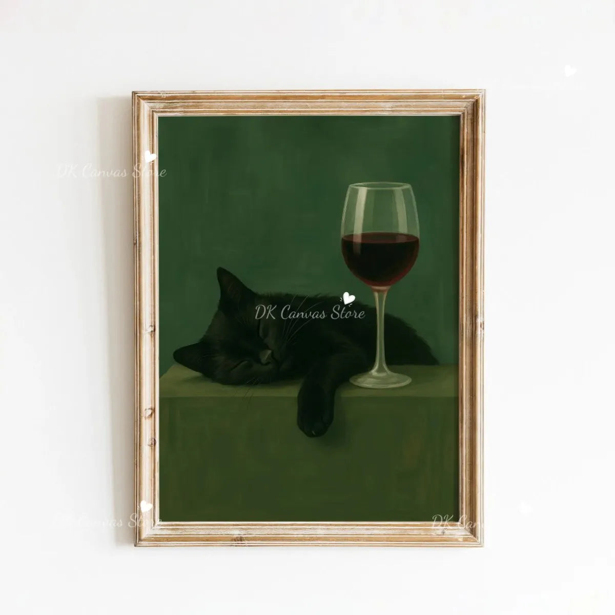 Whimsical Black Cat Eating Canvas Print Poster Vintage Funny Animal Art Prints Kitchen Living Room Wall Art Home Decor Poster