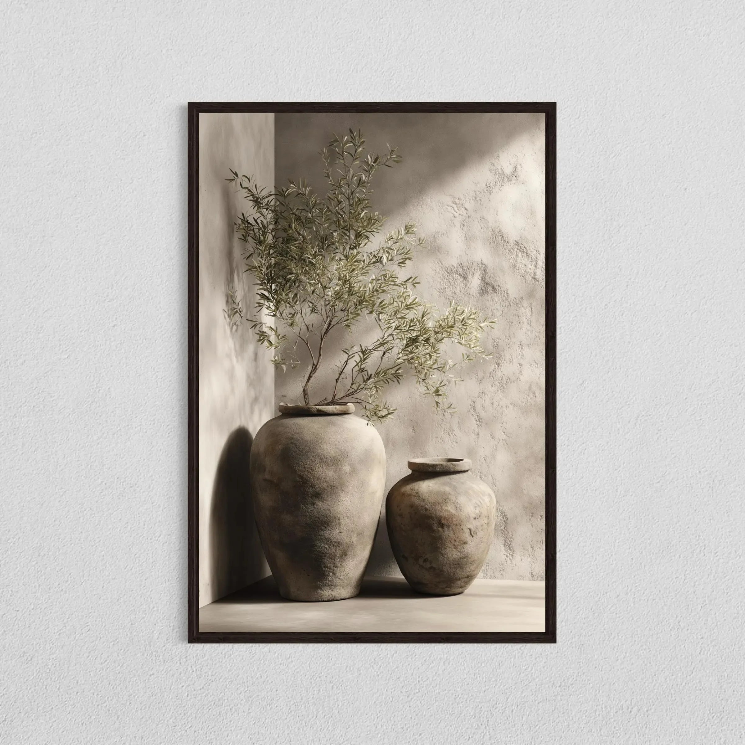 Mediterranean Olive Tree Canvas Art Print Botanical Antique Wall Art Poster for Modern Living Room Bedroom Kitchen Home Decor