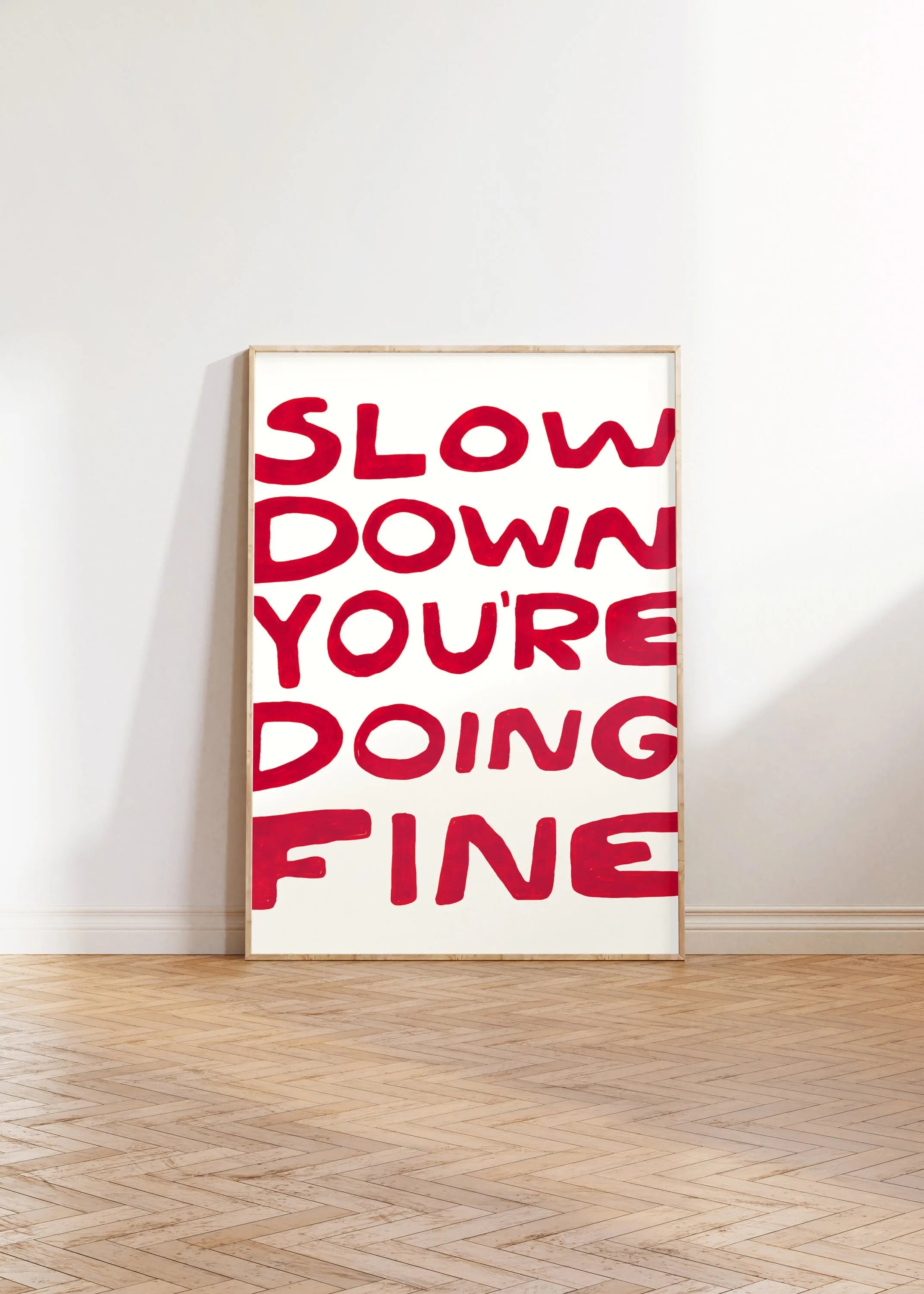 Slow Down You're Doing Great Inspirational Canvas Poster Daily Reminder Wall Art Prints for Modern Living Room Home Decor Gifts