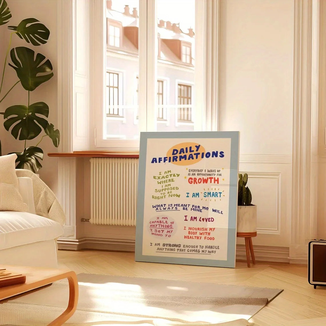 1pc Simple Trendy Text Printing Poster, Simple Canvas Wall Decoration, Modern Art Home Decoration, Living Room Decoration