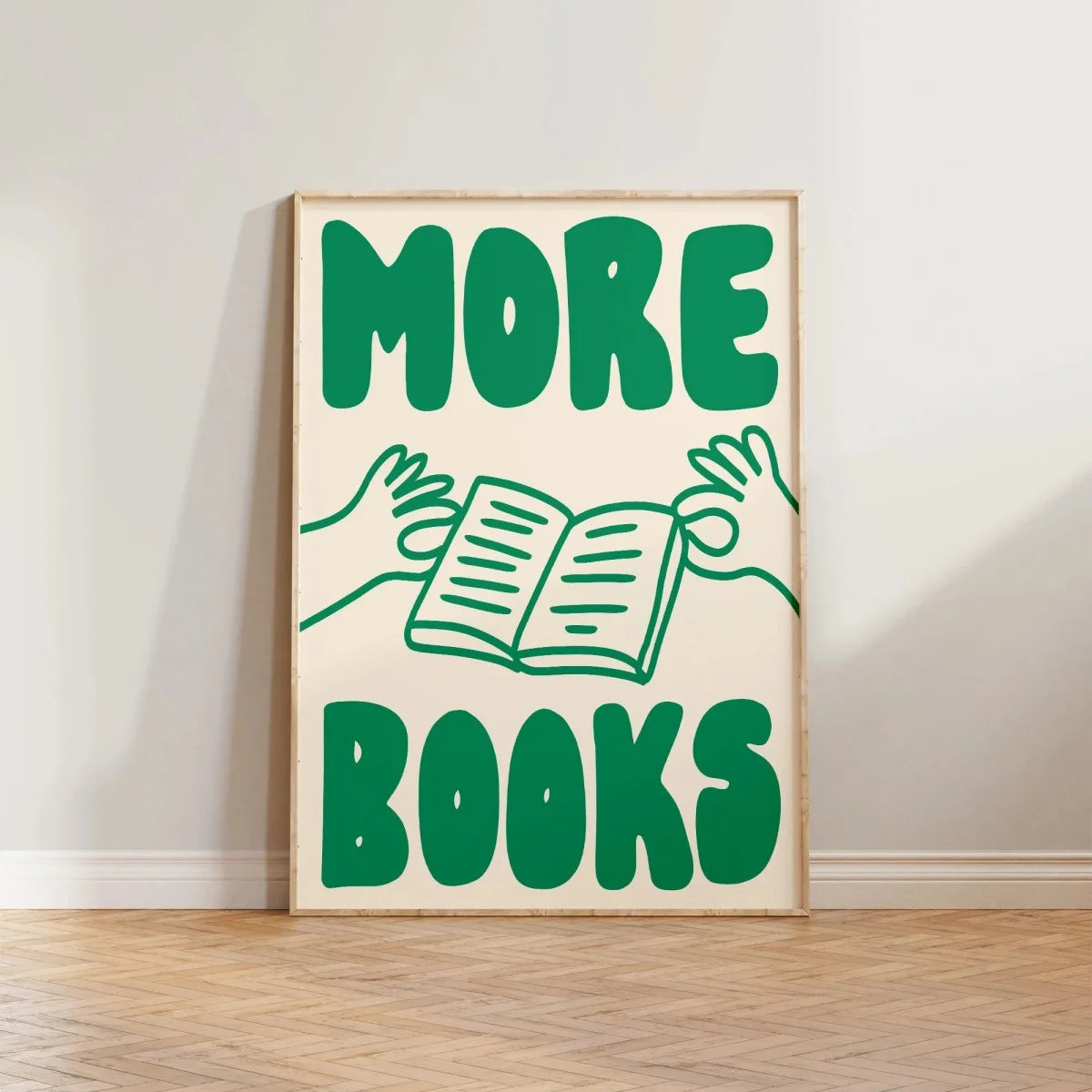 Interesting Sign More Books Abstract Canvas Print Poster Hand Drawn Illustration Art Prints Wall Living Room Art Home Decor