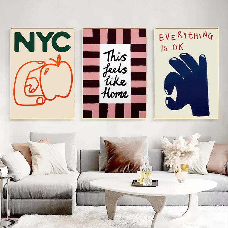 Interesting Sign More Books Abstract Canvas Print Poster Hand Drawn Illustration Art Prints Wall Living Room Art Home Decor