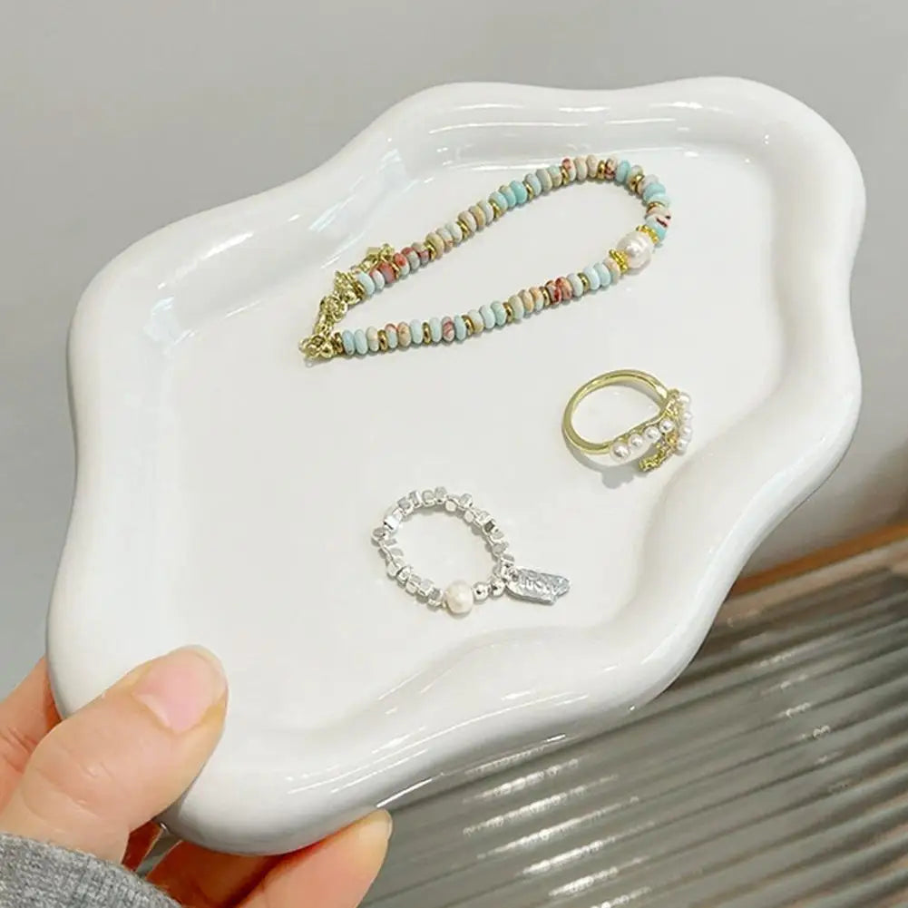 Jewelry Storage Tray Creative Cloud Shapes Plastic Trays Electroplated Jewelry Earrings Ring Display Plates Photo Props For Wome