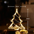 Christmas LED Snowflake Light Santa Hanging Sucker Lamp Window Ornaments Decoration for Home Xmas New Year Decor String Lights