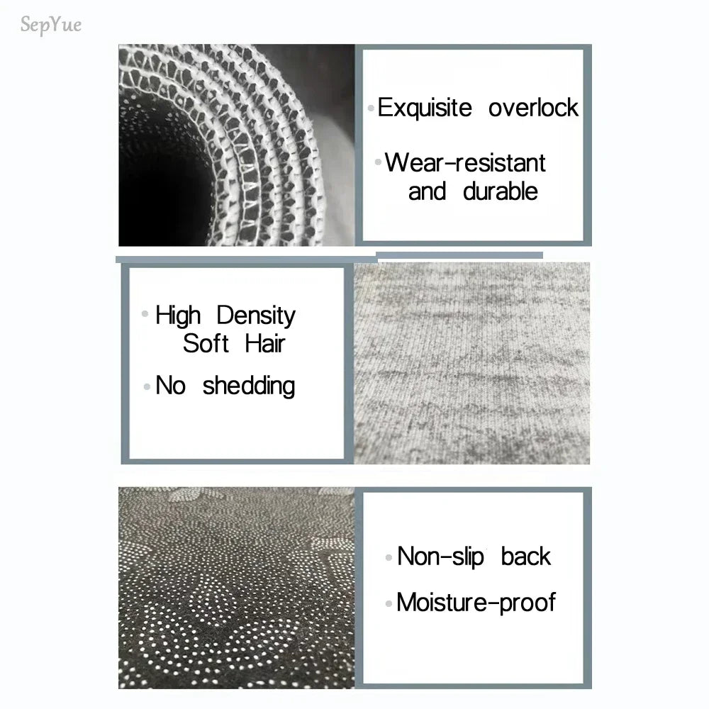VIKAMA Classic Vintage Floral Half-Circle Doormat Stain-Resistant & Non-Slip Entrance Hallway Mat Bathroom Rug Home Decor