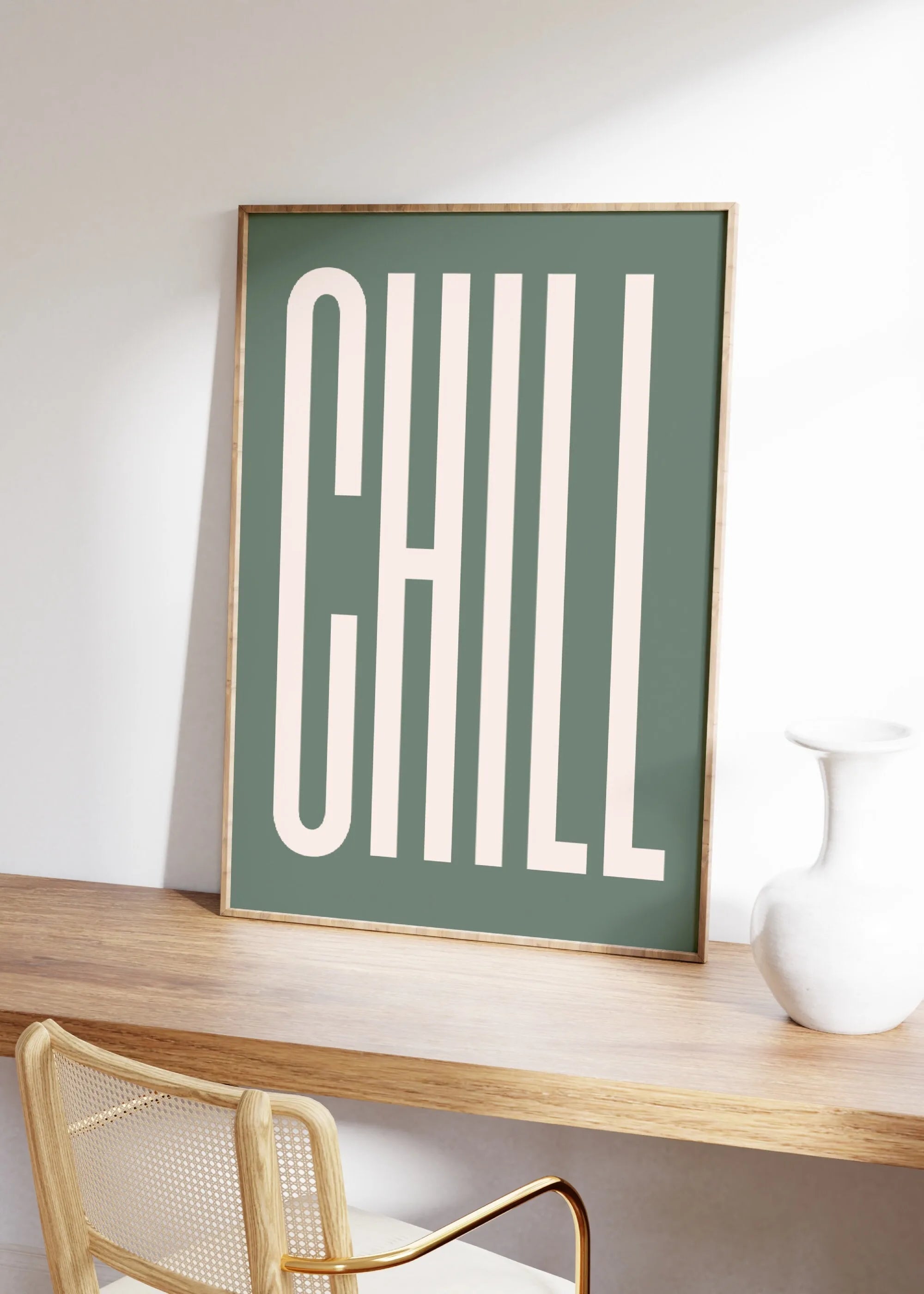 Ciao Bella Sage Green Striped Canvas Print Italy La Dolce Vita Quotation Wall Art Poster for Modern Living Room Y2k Home Decor