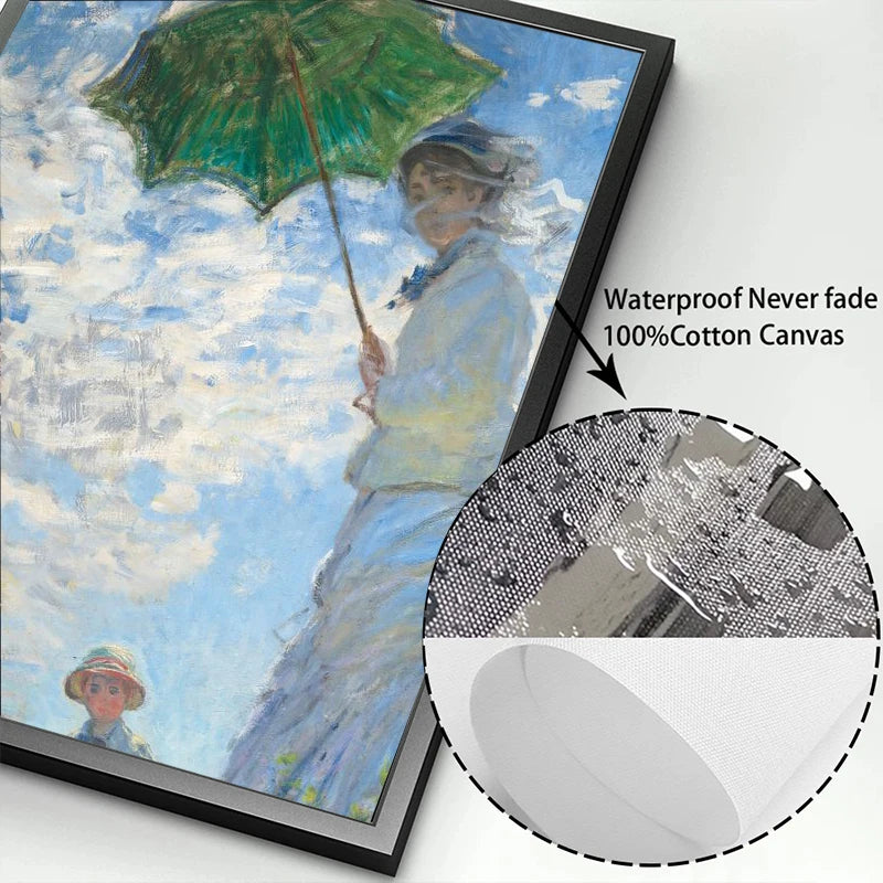 Claude Monet Classic Art Collection Paintings Canvas Poster and Prints Wall Art Pictures for Hall Living Room Home Decor Mural