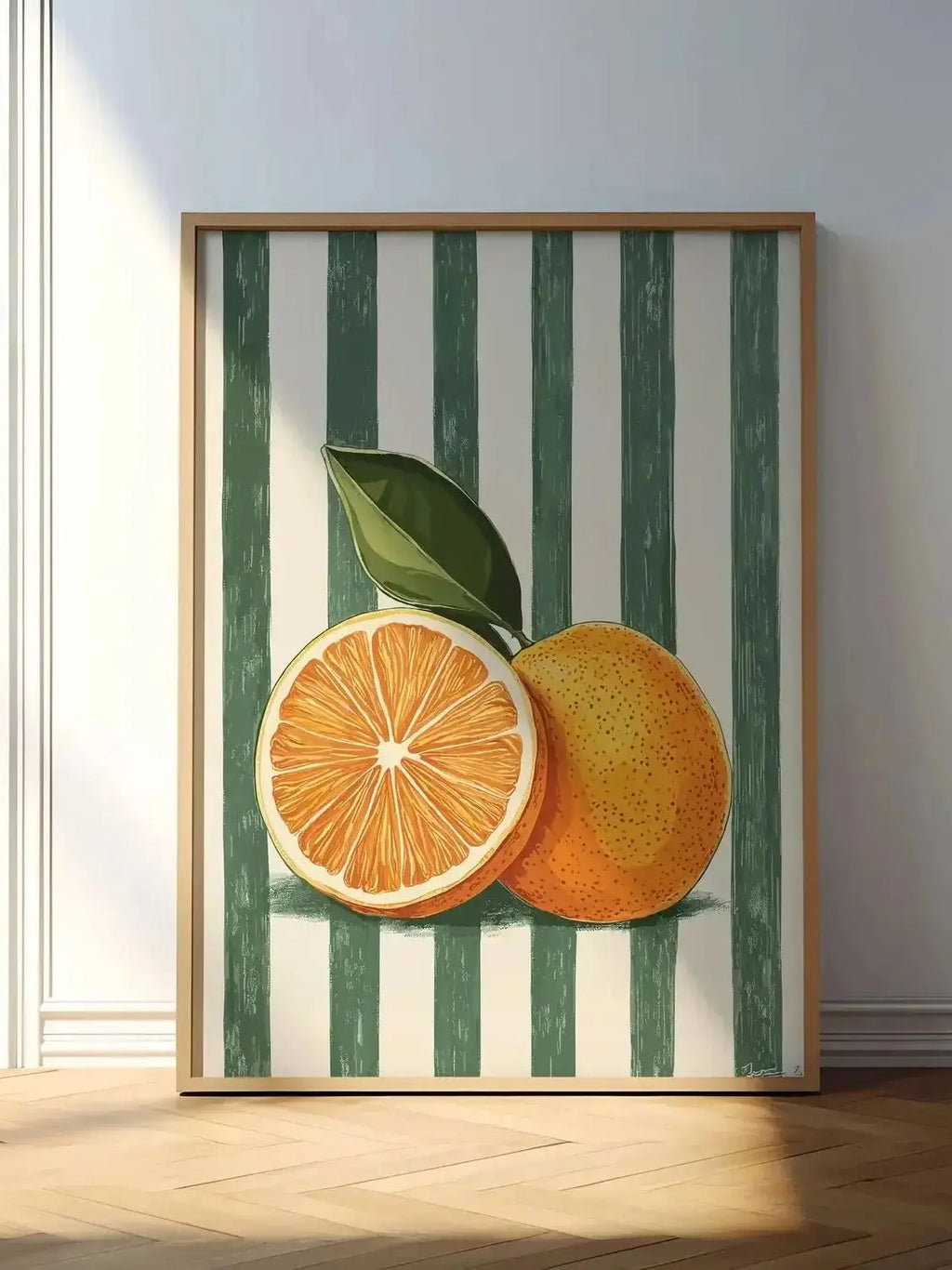 Orange Wall Decor, Orange Fruit Poster, Farmhouse Kitchen Art Painting, Kitchen Prints, Trendy Food Art, Retro Kitchen Art, Fruit