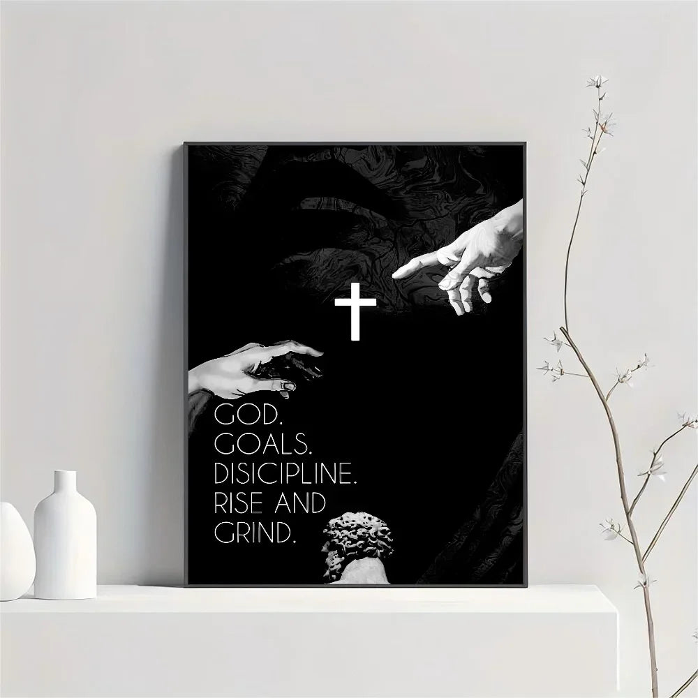 Son of God Jesus Cross Holy Light Wall Art, HD Canvas Print Poster, Suitable for Home, Living Room, Room Decoration Painting