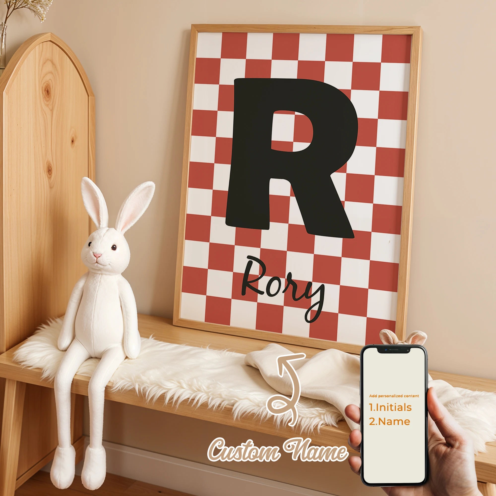 Personalized Custom Name Cartoon Child Stripe Wall Art Print Picture Canvas Poster Painting For Living Room Home Decor Gift