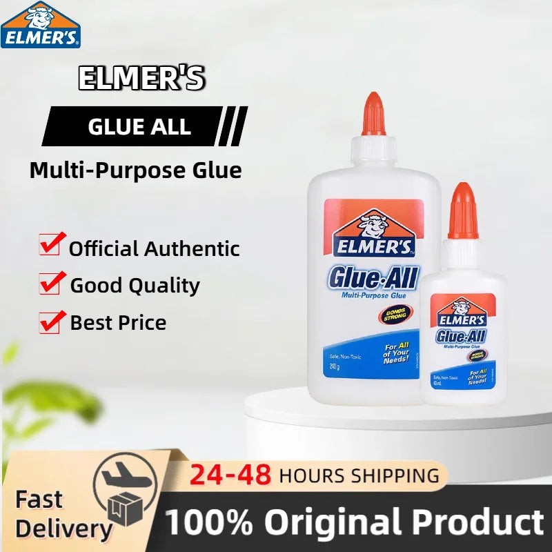 Original Elmers Glue All Purpose Glue-All White Glue 40ML/240g Non-Toxic Washable Glue for Slime
