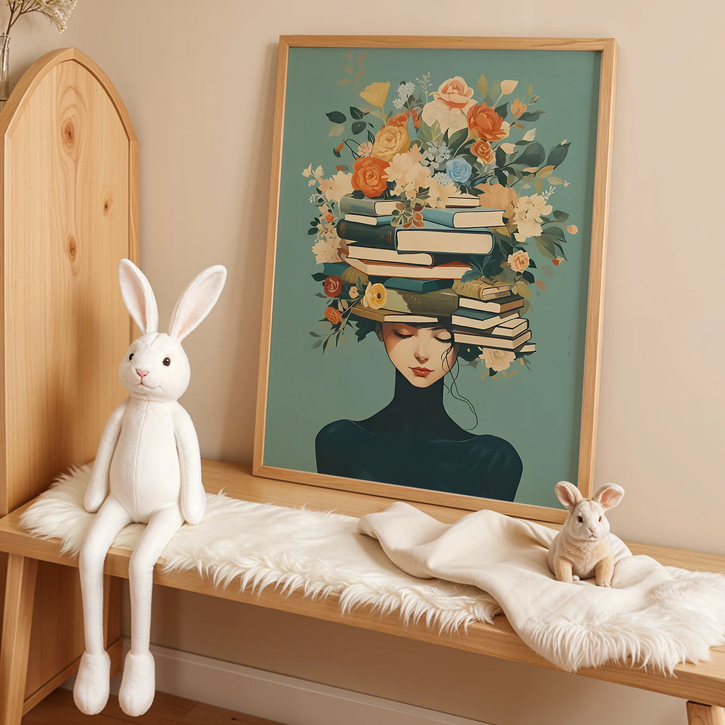 Readers Of The Flower Crown Wall Art Prints Canvas Painting Poster Picture For Living Dining Play Room Home Decor
