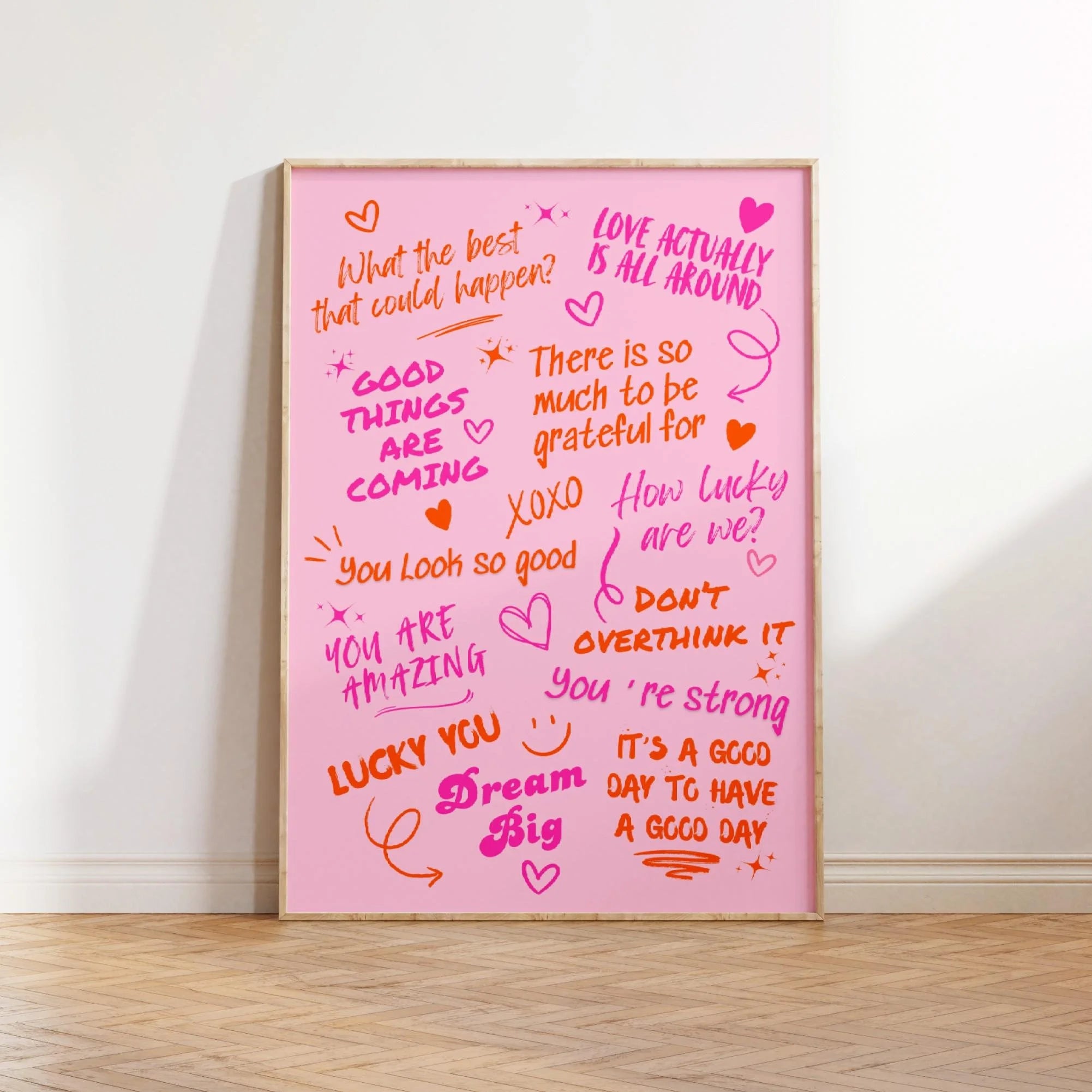 You Are Amazing Pink Canvas Prints What Is The Best Offer That Can Happen Wall Art Posters for Modern Living Room Home Decor