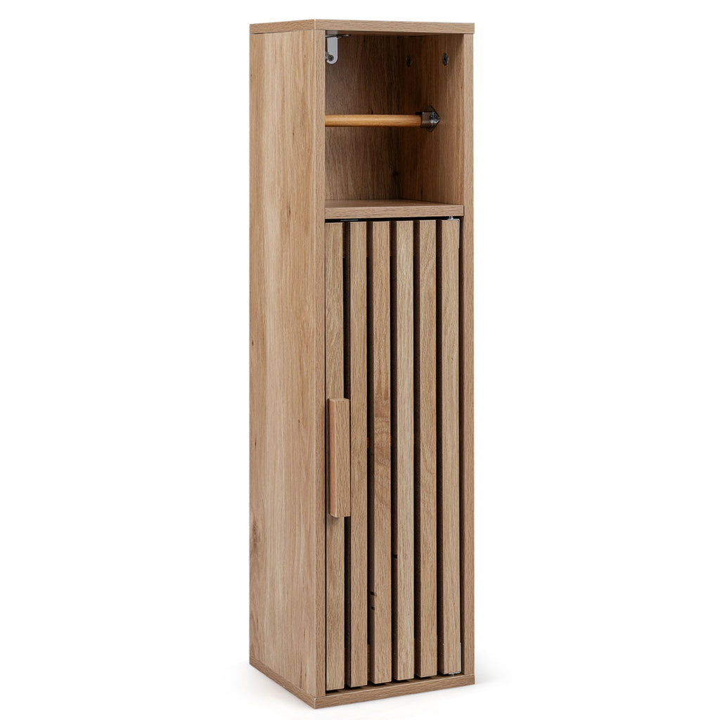 Slim Bathroom Cabinets Freestanding Toilet Paper Holder Stand with Door
