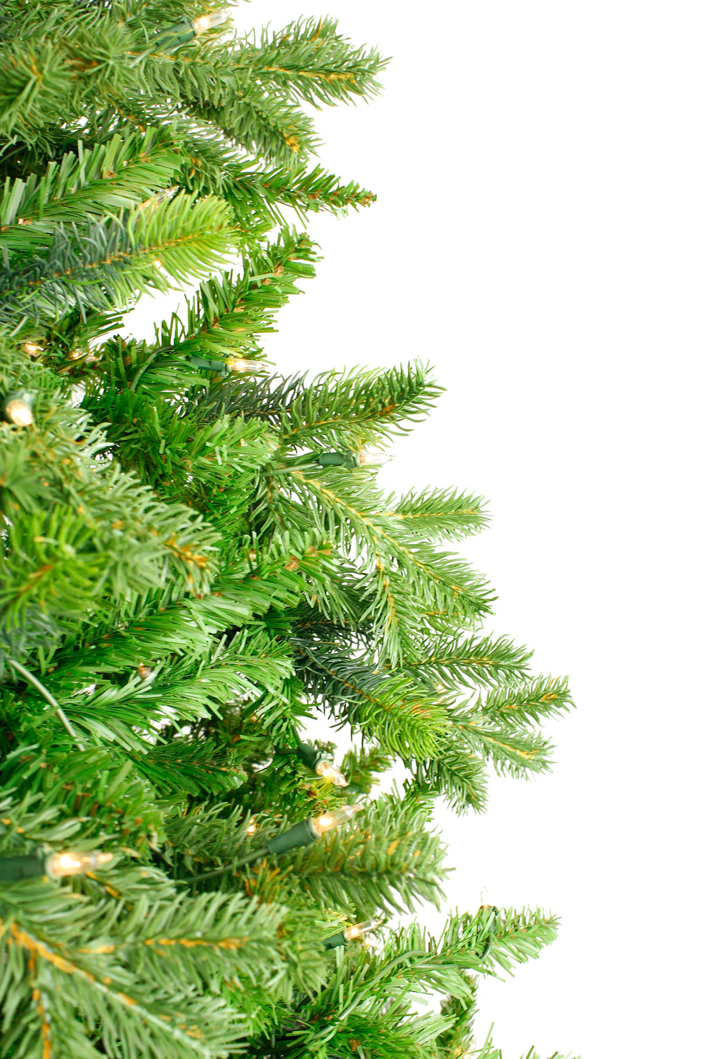 Pre-Lit Salem Pine Christmas Tree Full Holiday Décor Warm White Lights with Metal Stand 6FT