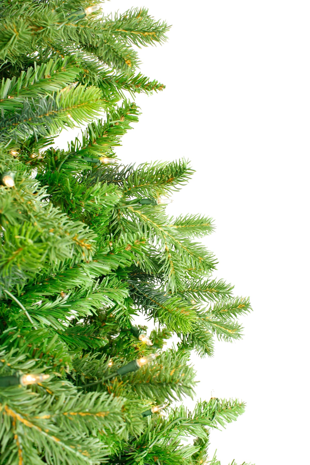 Pre-Lit Salem Pine Christmas Tree Full Holiday Décor Warm White Lights with Metal Stand 6FT
