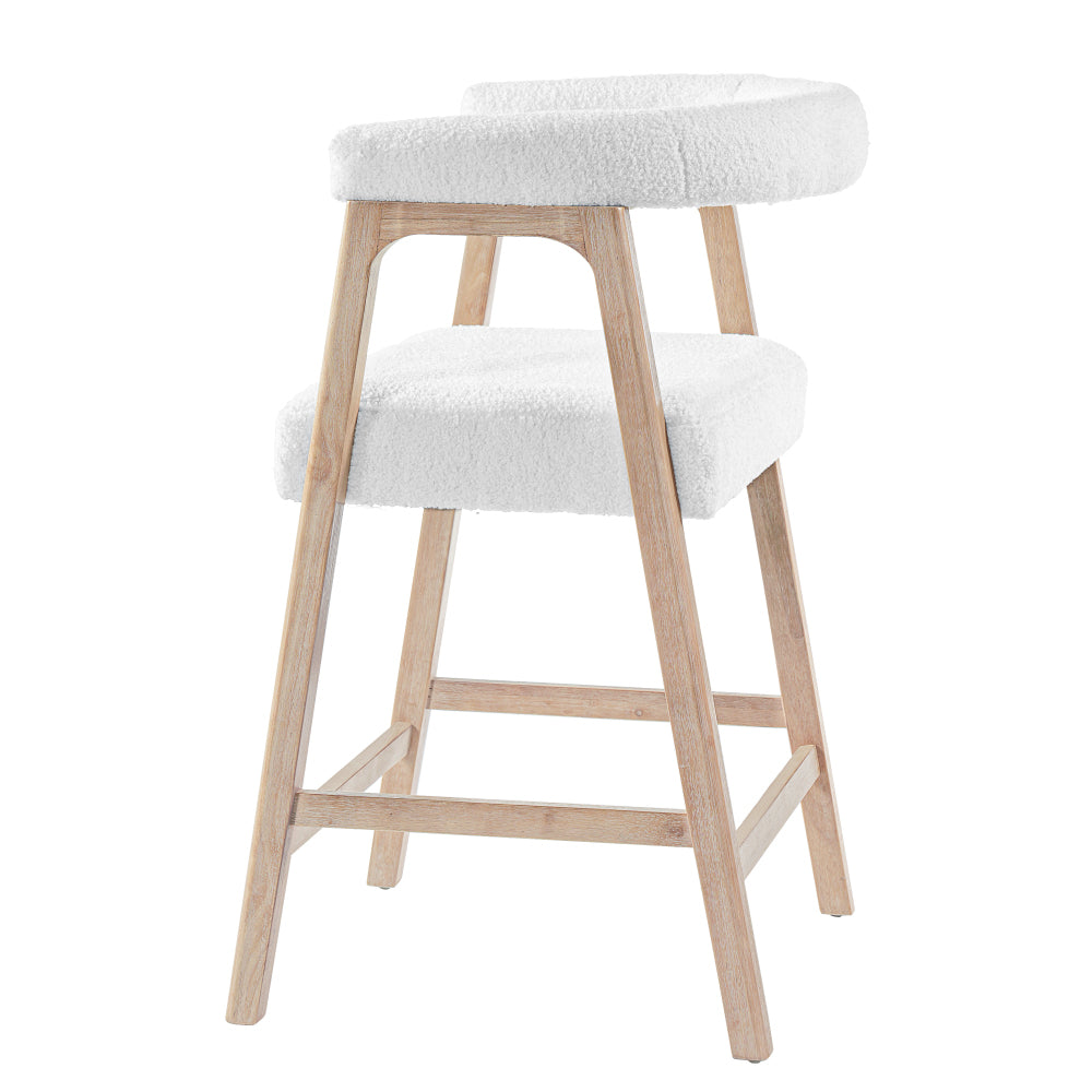 26" Counter Height Bar Stools with Back | Set of 2 Padded Kitchen Island & Dining Stools — Modern Minimalist Style