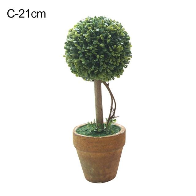 Artificial 1 Pc Heart Star Round Potted Decor  Bonsai  Ornament Home Garden Wedding Party Decor Home Decoration
