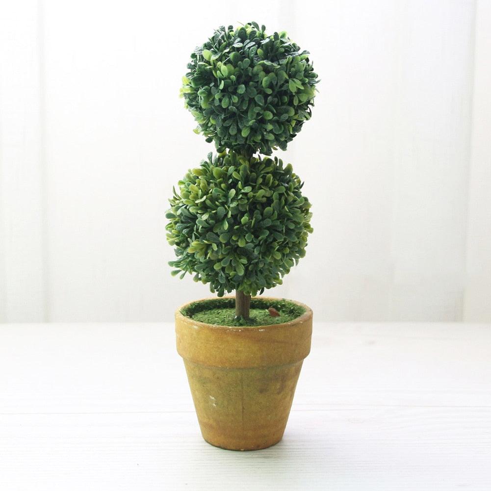 Artificial 1 Pc Heart Star Round Potted Decor  Bonsai  Ornament Home Garden Wedding Party Decor Home Decoration