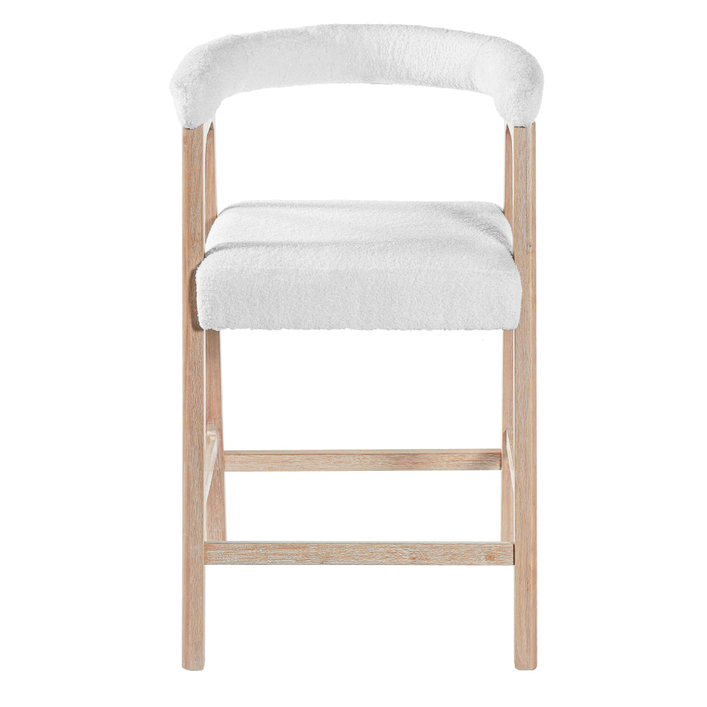 26" Counter Height Bar Stools with Back | Set of 2 Padded Kitchen Island & Dining Stools — Modern Minimalist Style