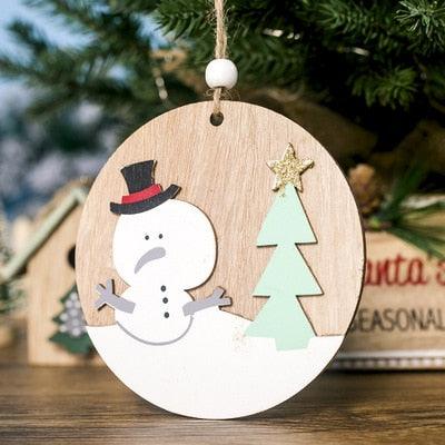 Christmas Ornament Wooden Hanging Pendants Star Tree Bell Christmas Hanging Wooden Ornament Hollow Fretwork Laser Cutting Wood Carving Christmas Tree Hanging Ornaments Decorations for Holiday Season Festival Christmas Decorations For Home Party New Year