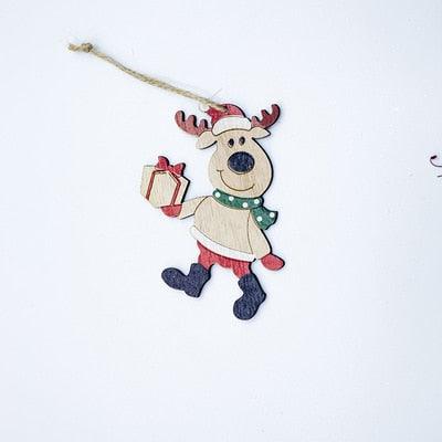 Christmas Ornament Wooden Hanging Pendants Star Tree Bell Christmas Hanging Wooden Ornament Hollow Fretwork Laser Cutting Wood Carving Christmas Tree Hanging Ornaments Decorations for Holiday Season Festival Christmas Decorations For Home Party New Year